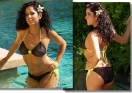 The TanThru Fijian bikini available in thong or Rio bottom, sheer, see through top, double lined bottom front