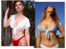The sexy Sheer Shiny TieTee T shirt by Brigitewear